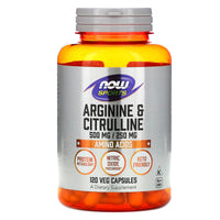 Now Foods, Arginine 500 Mg Citrulline 250 Mg, 120 Vegetarian Capsules UPC 733739000378 | HiLife Vitamins