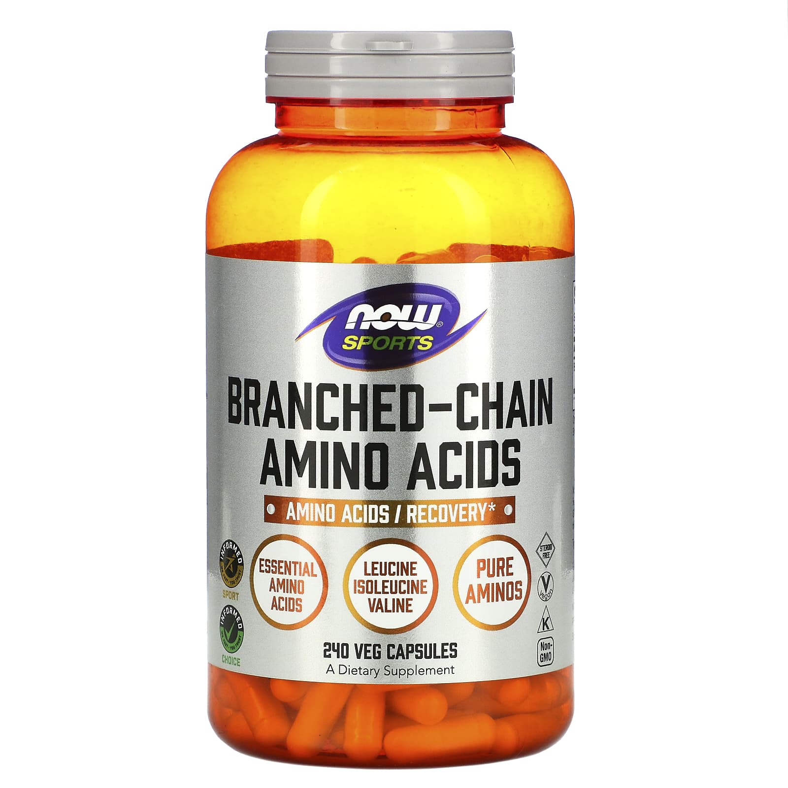 Now Foods, BRANCH-CHAIN AMINO 240, 240 Capsules UPC 733739000545 | HiLife Vitamins