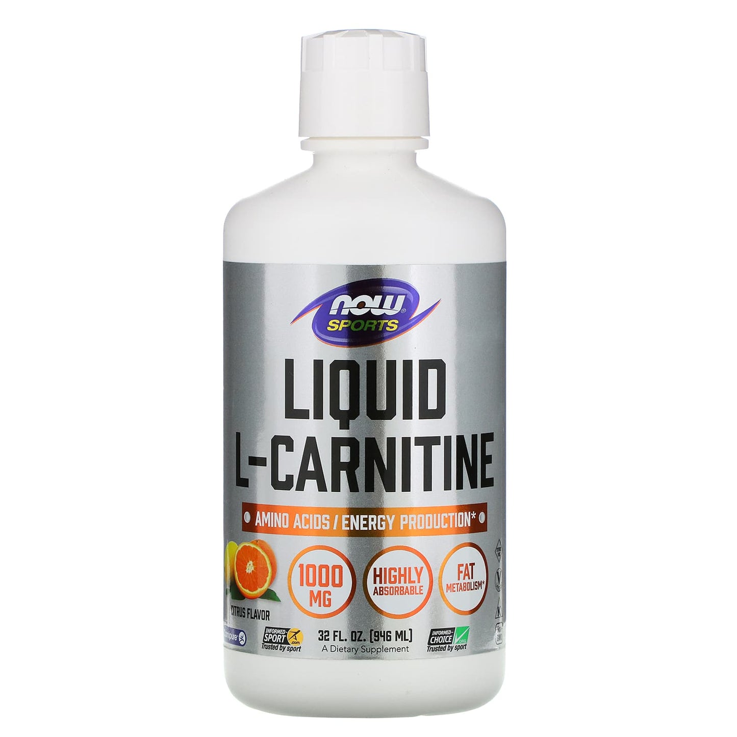 Now Foods, CARNITINE LIQUID CITRUS 1000MG, 1000MG 32OZ UPC 733739000699 | HiLife Vitamins