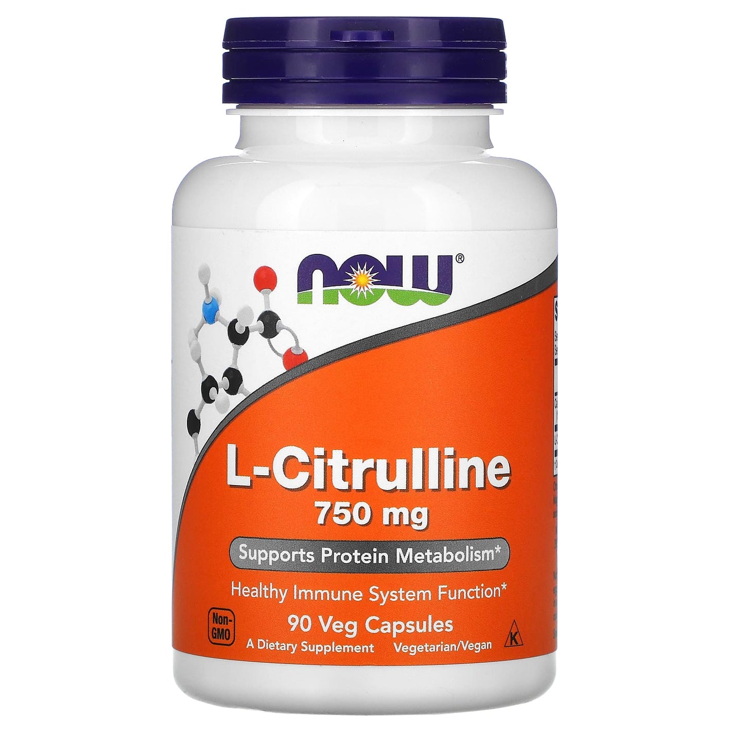 Now Foods, CITRULLINE 750MG 90, 90 Capsules UPC 733739000835 | HiLife Vitamins