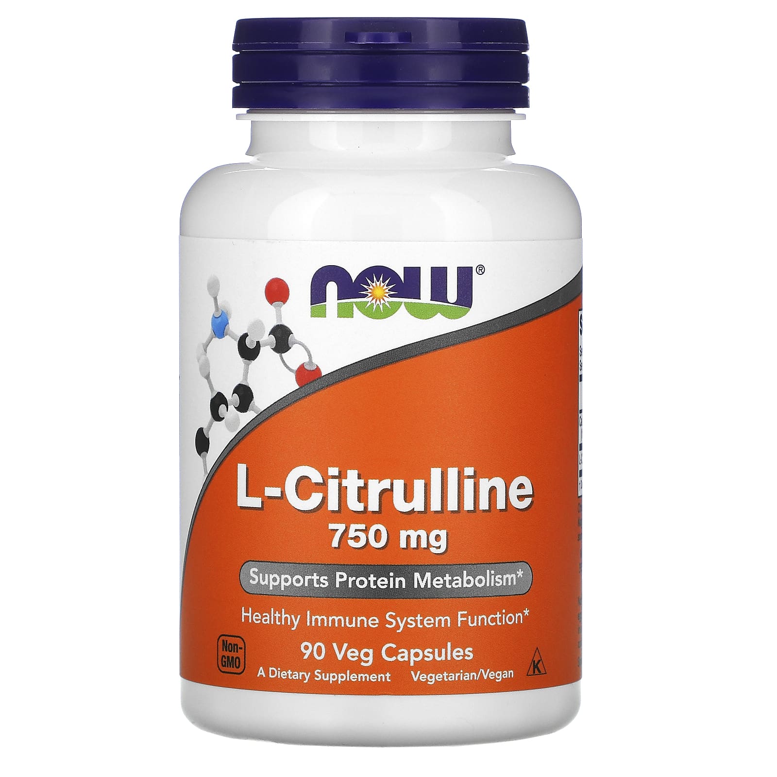 Now Foods, CITRULLINE 750MG 90, 90 Capsules UPC 733739000835 | HiLife Vitamins