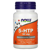 Now Foods, 5-HTP 50mg, 30 Capsules UPC 733739000972 | HiLife Vitamins