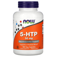Now Foods, 5-HTP 50MG 180, 180 Capsules UPC 733739001016 | HiLife Vitamins