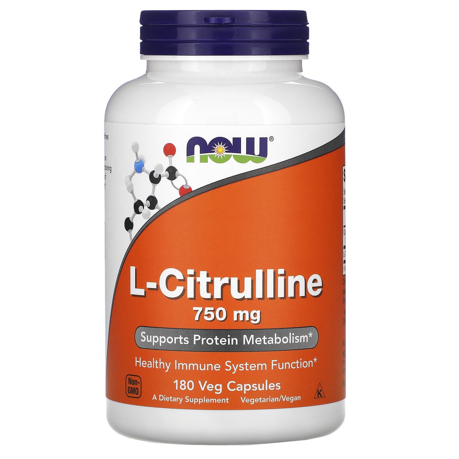 Now Foods, L-Citrulline, 750 mg, 180 Capsules UPC 733739001030 | HiLife Vitamins