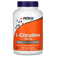 Now Foods, L-Citrulline, 750 mg, 180 Capsules UPC 733739001030 | HiLife Vitamins