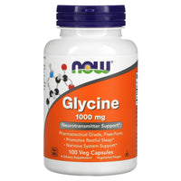 Now Foods, Glycine 1000 mg, 100 Capsules UPC 733739001078 | HiLife Vitamins