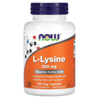 Now Foods, L-Lysine, 500 mg, 100 Capsules UPC 733739001108 | HiLife Vitamins