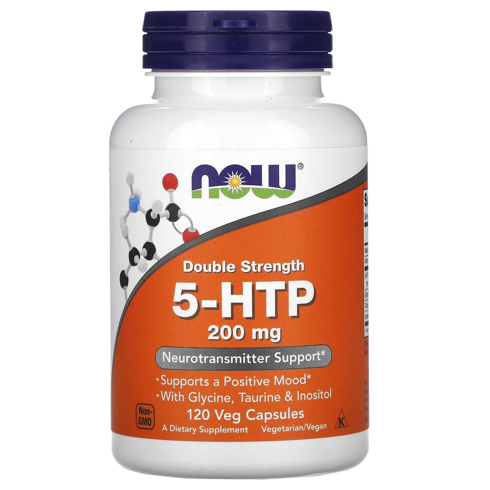 Now Foods, 5-Htp 200mg, 200MG Vegetarian Capsules UPC 733739001115 | HiLife Vitamins