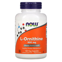 Now Foods, L-Ornithine 500mg, 120 Capsules UPC 733739001221 | HiLife Vitamins