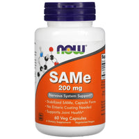 Now Foods, SAM-E 200MG, 60 Veg Caps UPC 733739001276 | HiLife Vitamins