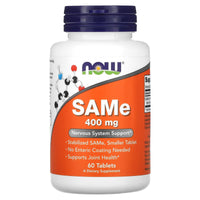 Now Foods, SAM-e Enteric Coated 400 mg, 60 Tablets UPC 733739001412 | HiLife Vitamins