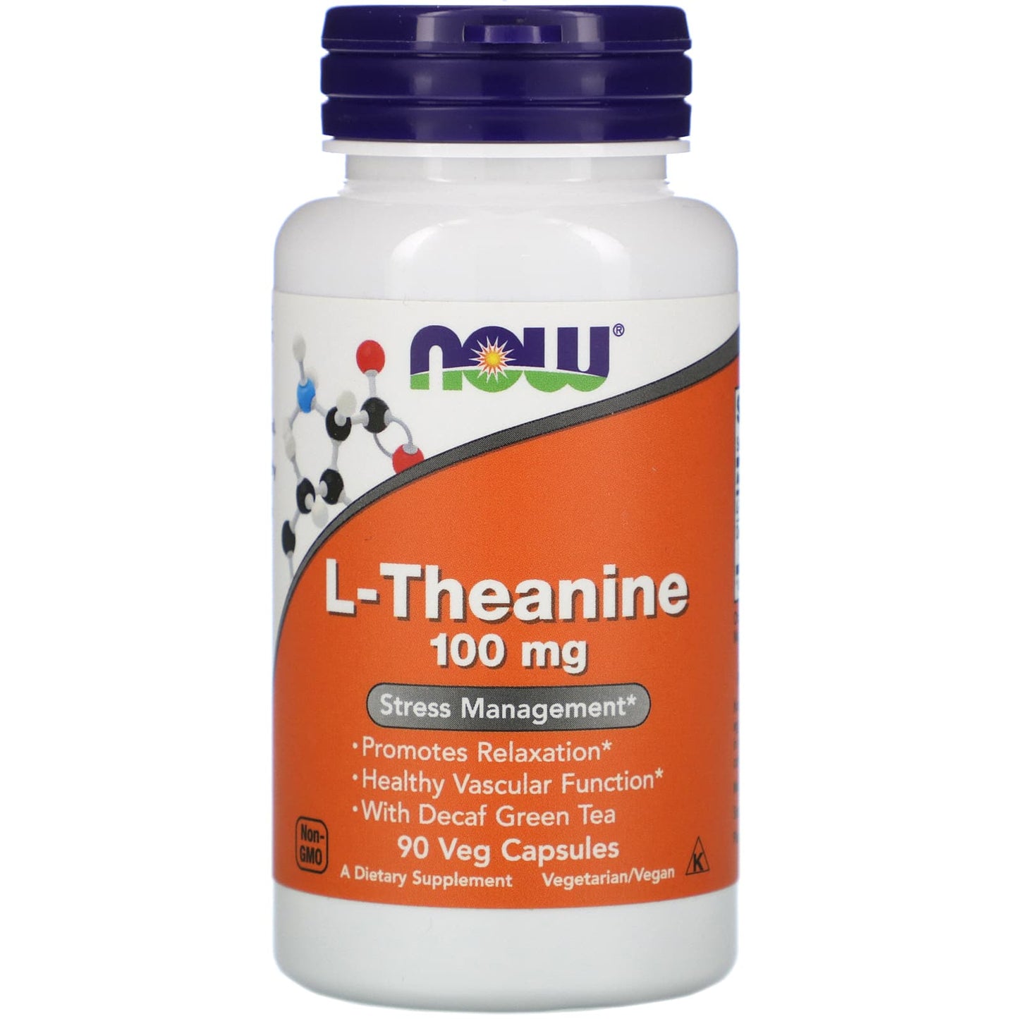 Now Foods, L-Theanine 100 mg, 90 Vegetarian Capsules UPC 733739001450 | HiLife Vitamins