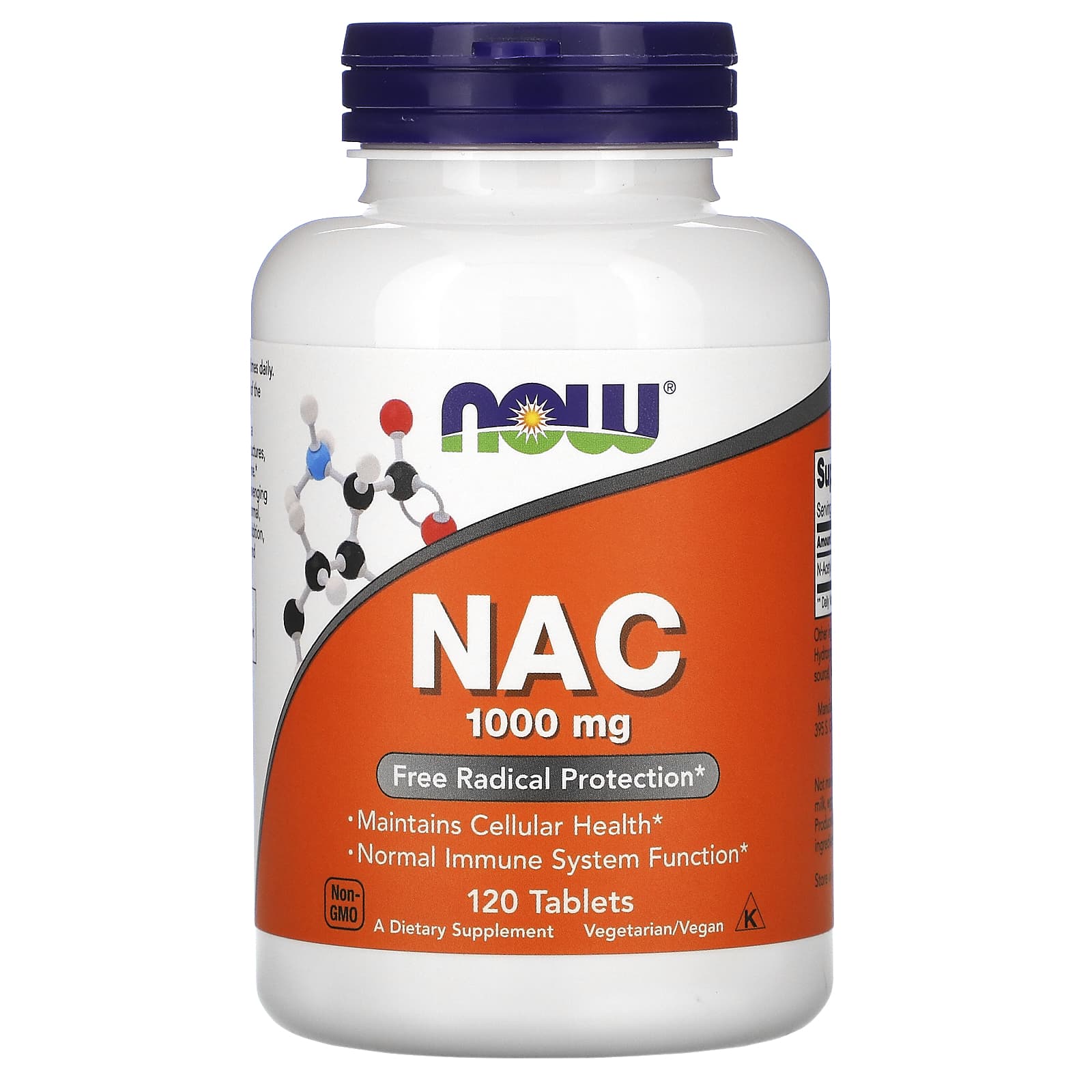 Now Foods, N-ACETYL-CYSTEINE 1000 MG, 120 Tablets UPC 733739001856 | HiLife Vitamins
