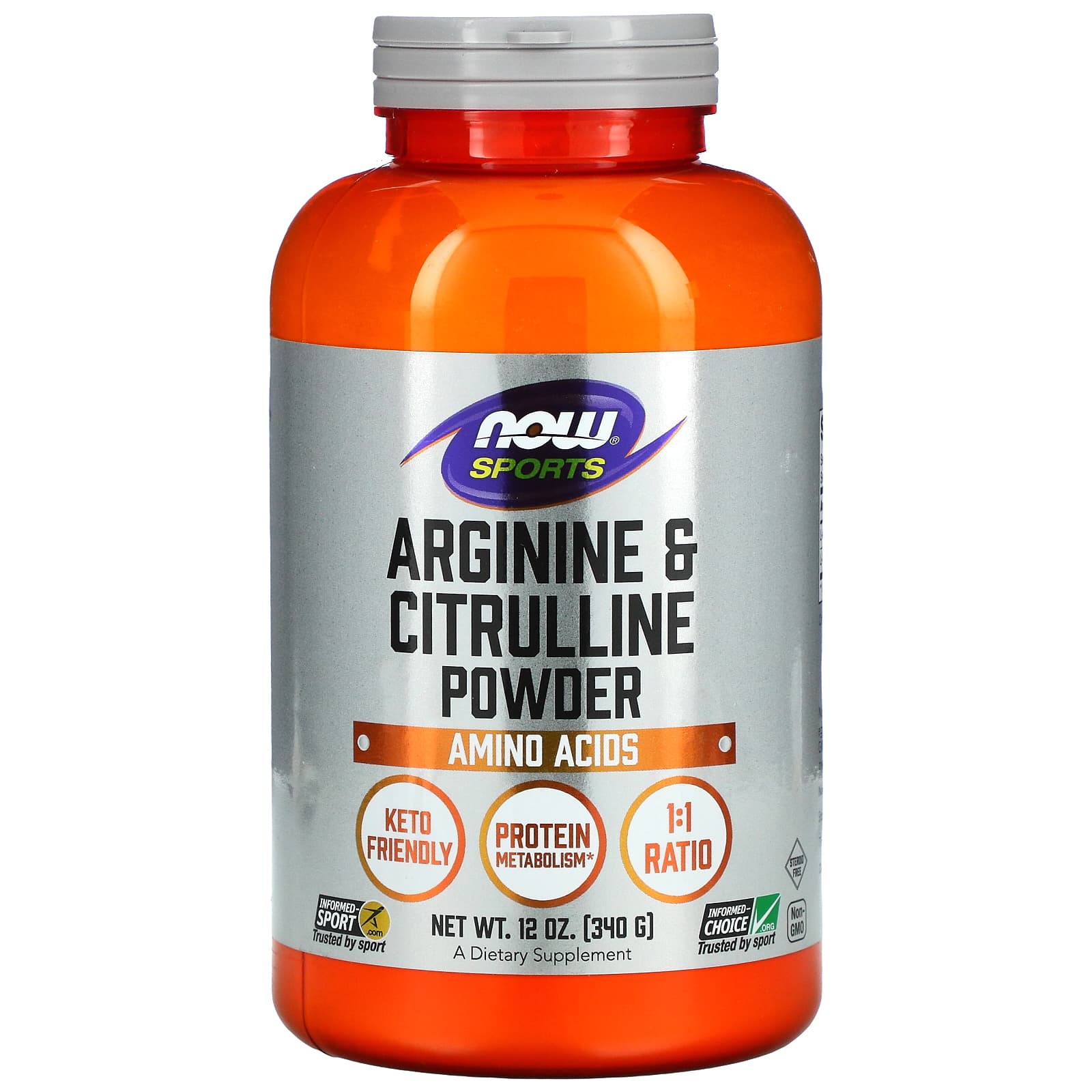 Now Foods, ARGININE & CITRULLINE POWDER, 12 Oz UPC 733739002044 | HiLife Vitamins