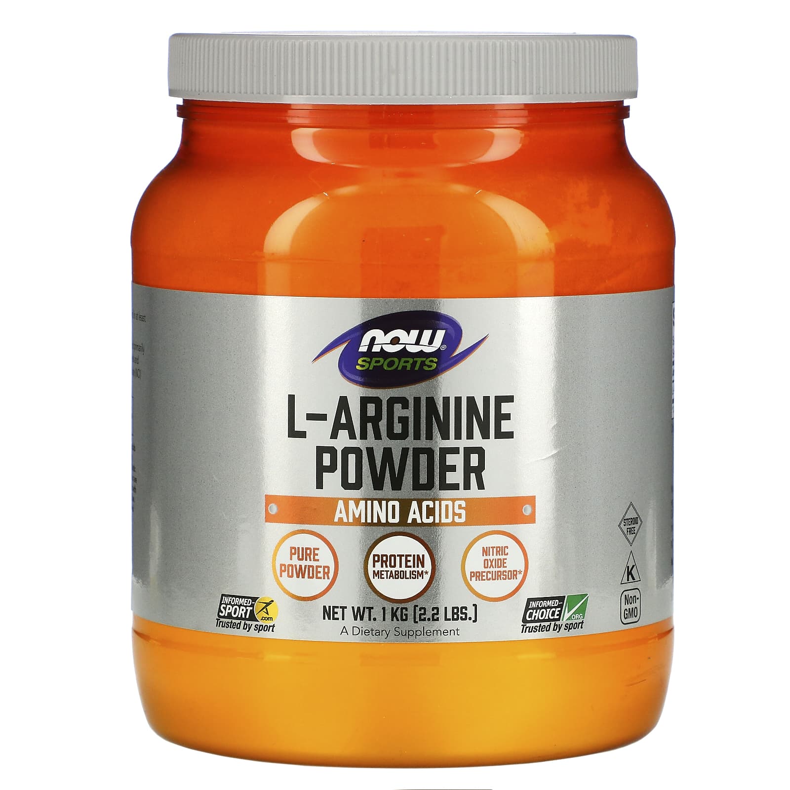 Now Foods, ARGININE PWD 2.2lbs, 1 pwder UPC 733739002112 | HiLife Vitamins
