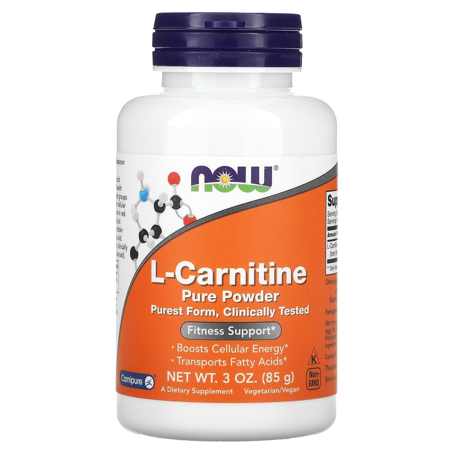 Now Foods, L-Carnitine, 3 OZ Powder UPC 733739002174 | HiLife Vitamins