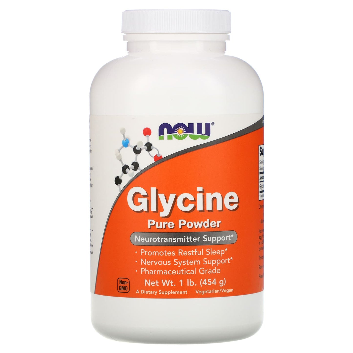 Now Foods, Glycine, 1 lb. Powder UPC 733739002259 | HiLife Vitamins