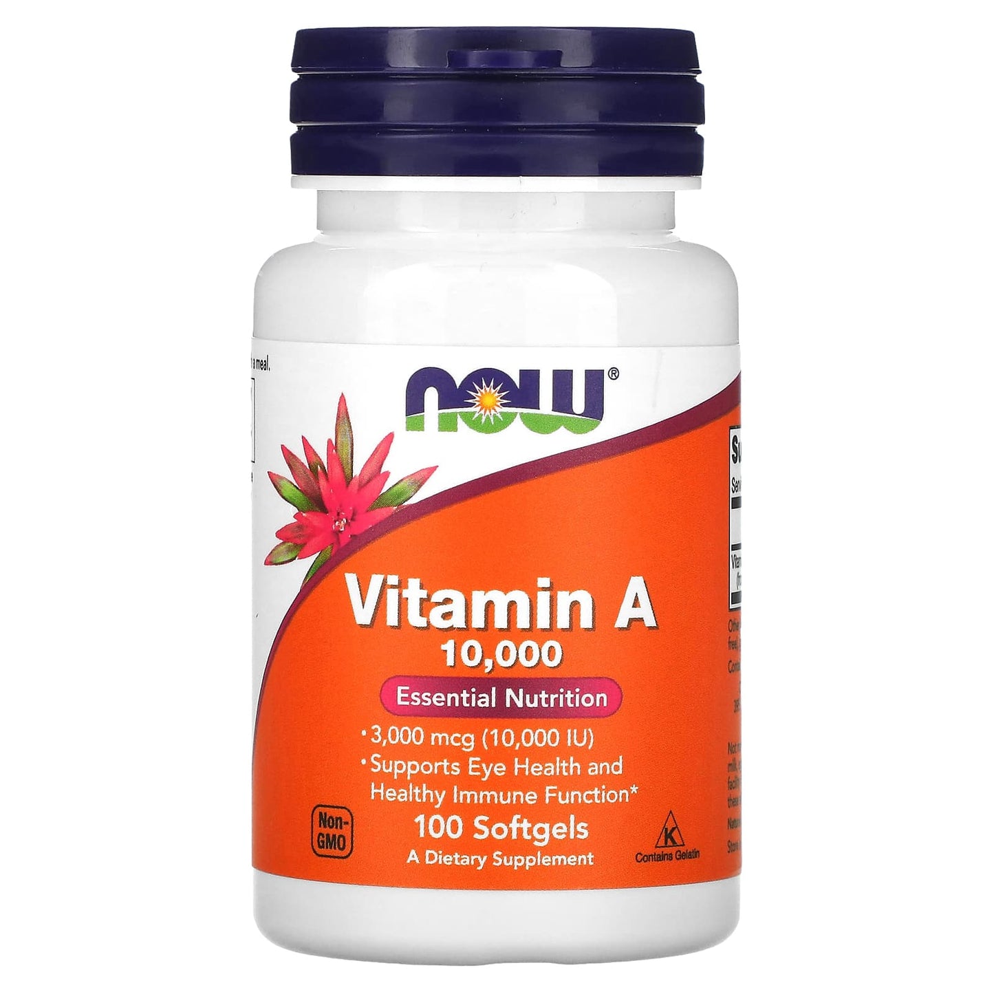 Now Foods, Vitamin A 10,000 IU, 100 Softgels - 733739003300 | Hilife Vitamins