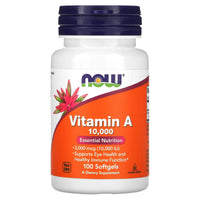 Now Foods, Vitamin A 10,000 IU, 100 Softgels - 733739003300 | Hilife Vitamins