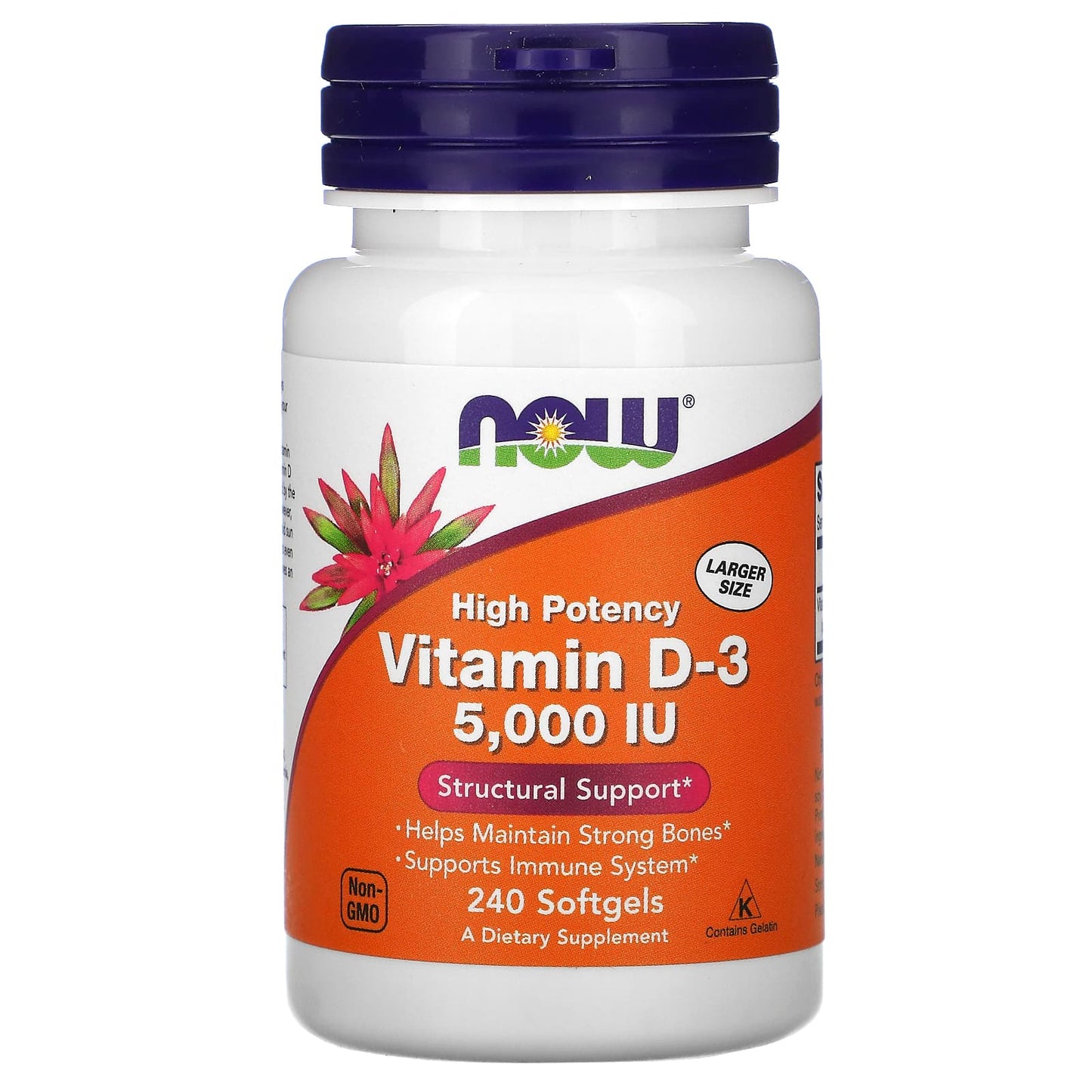 Now Foods, D-3 5000 IU Olive Oil Base, 240 Softgels UPC 733739003737 | HiLife Vitamins