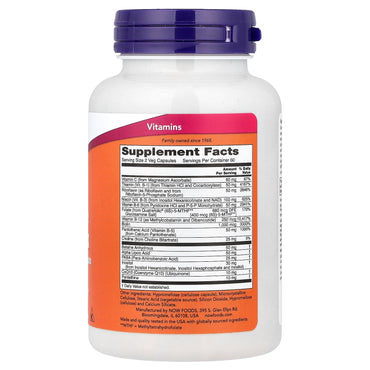 Now Foods, Coenzyme B-Complex With Alpha Lipoic Acid and CoQ10, 120 Veg Capsules UPC 733739004079 | Hilife Vitamins