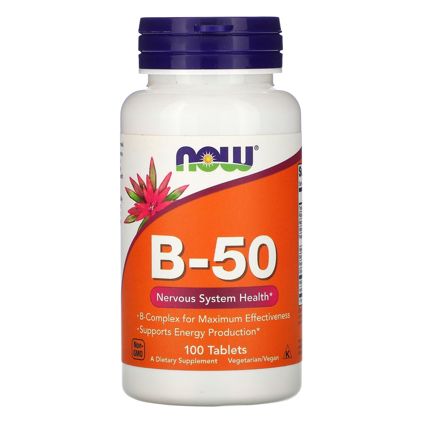 Now Foods, B-50, 100 Tablets UPC 733739004260 | HiLife Vitamins