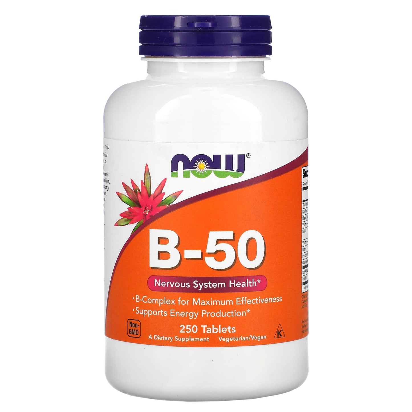 Now Foods, B-50, 250 Tablets UPC 733739004284 | HiLife Vitamins