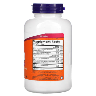Now Foods, B-50, 250 Tablets UPC 733739004284 | HiLife Vitamins