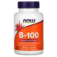 Now Foods, B-100, 100 Capsules - 733739004369 | Hilife Vitamins