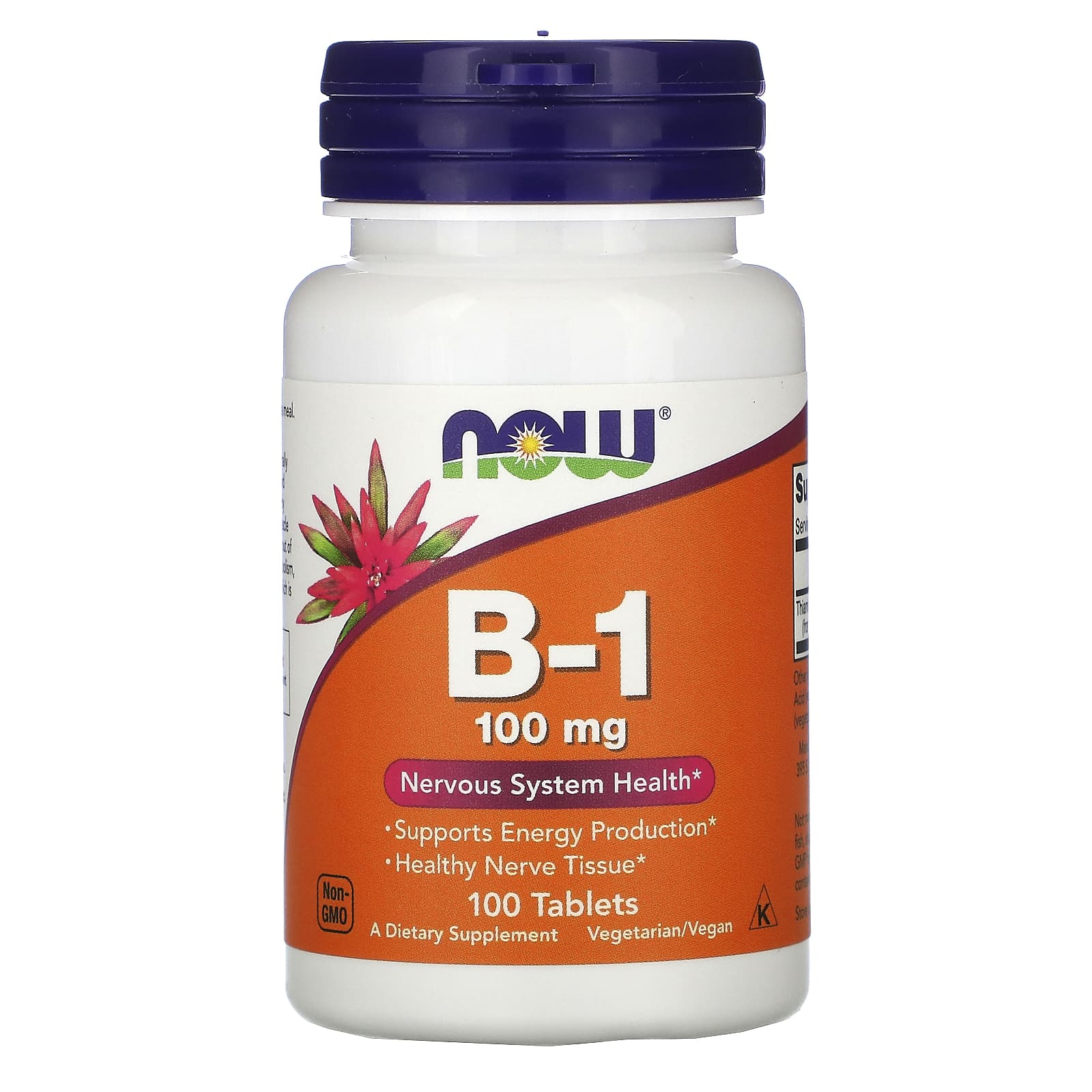 Now Foods, B-1 100 mg, 100 Tablets UPC 733739004468 | HiLife Vitamins