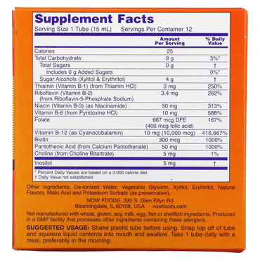 Now Foods, B-12 10,000 mcg, 12 15 ML Vials UPC 733739004536 | HiLife Vitamins