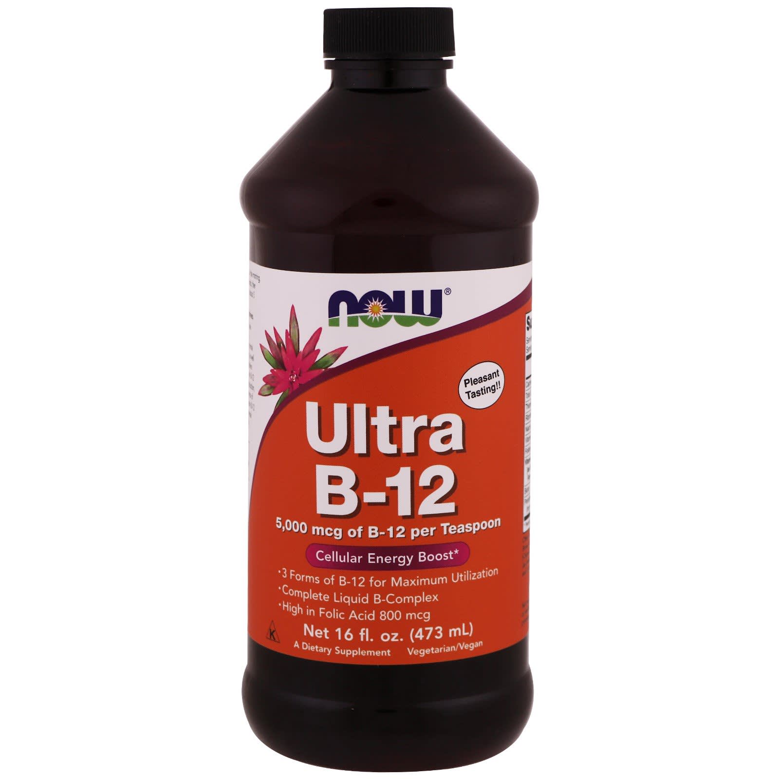 Now Foods, Ultra B-12, 5,000 mcg, 16 fl oz UPC 733739004543 | HiLife Vitamins