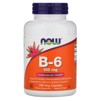 Now Foods, B-6 100mg, 250 Capsules UPC 733739004581 | HiLife Vitamins