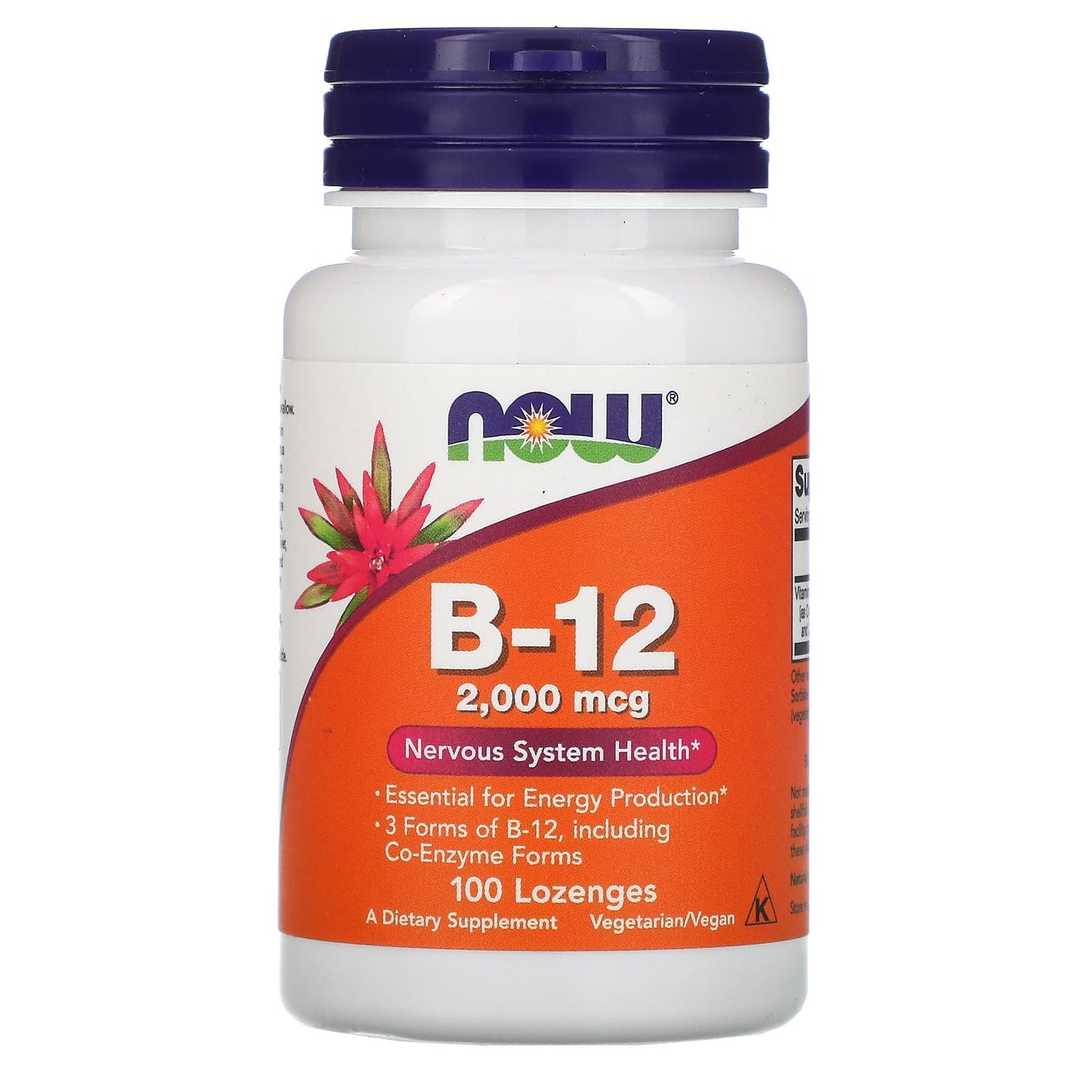 Now Foods, B-12 2000mcg, 100 LOZ UPC 733739004598 | HiLife Vitamins