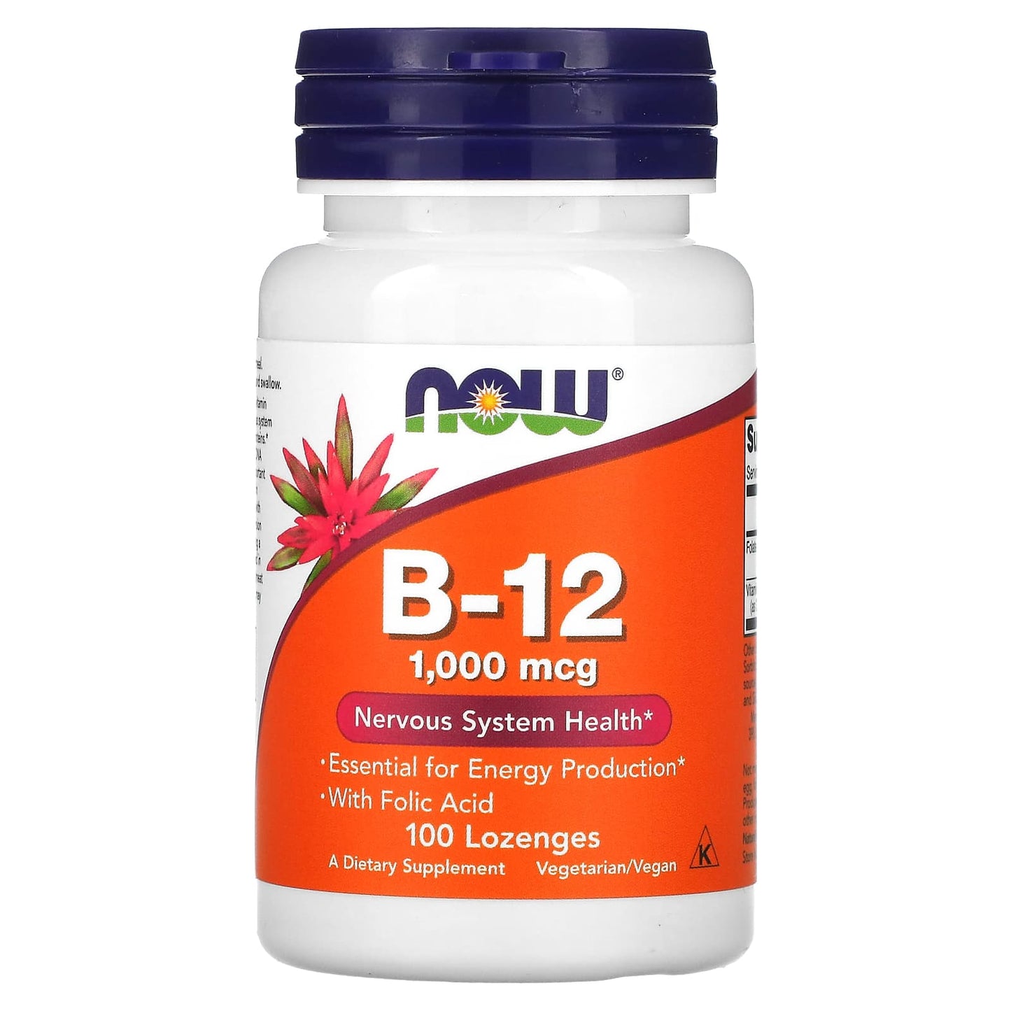 Now Foods, B-12 1000mcg, 100 Lozenges UPC 733739004666 | HiLife Vitamins