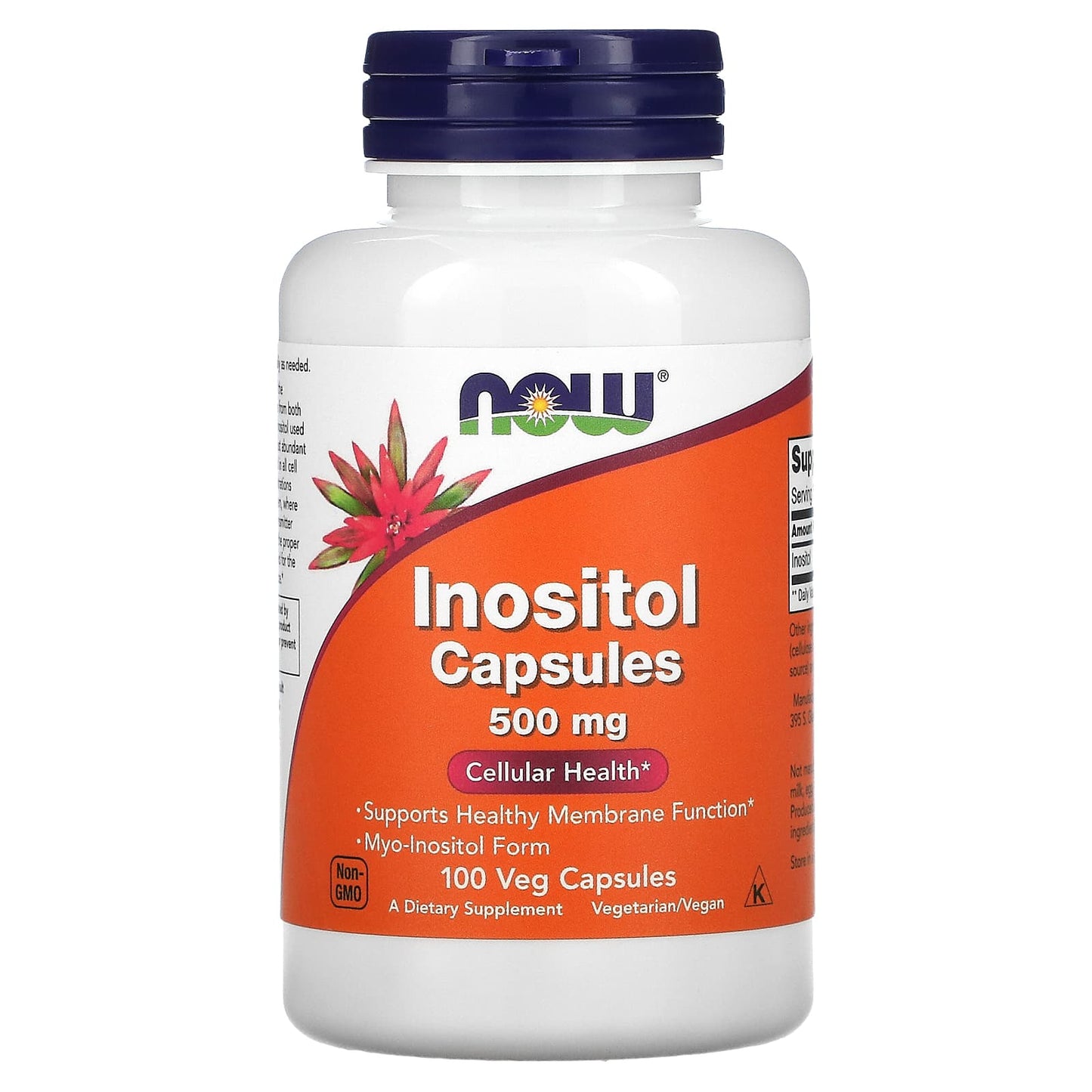Now Foods, Inositol 500mg New, 100 Vegetarian Capsules UPC 733739004758 | HiLife Vitamins