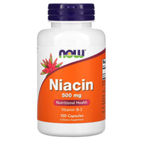 Now Foods, Niacin 500 mg, 100 Capsules UPC 733739004819 | HiLife Vitamins