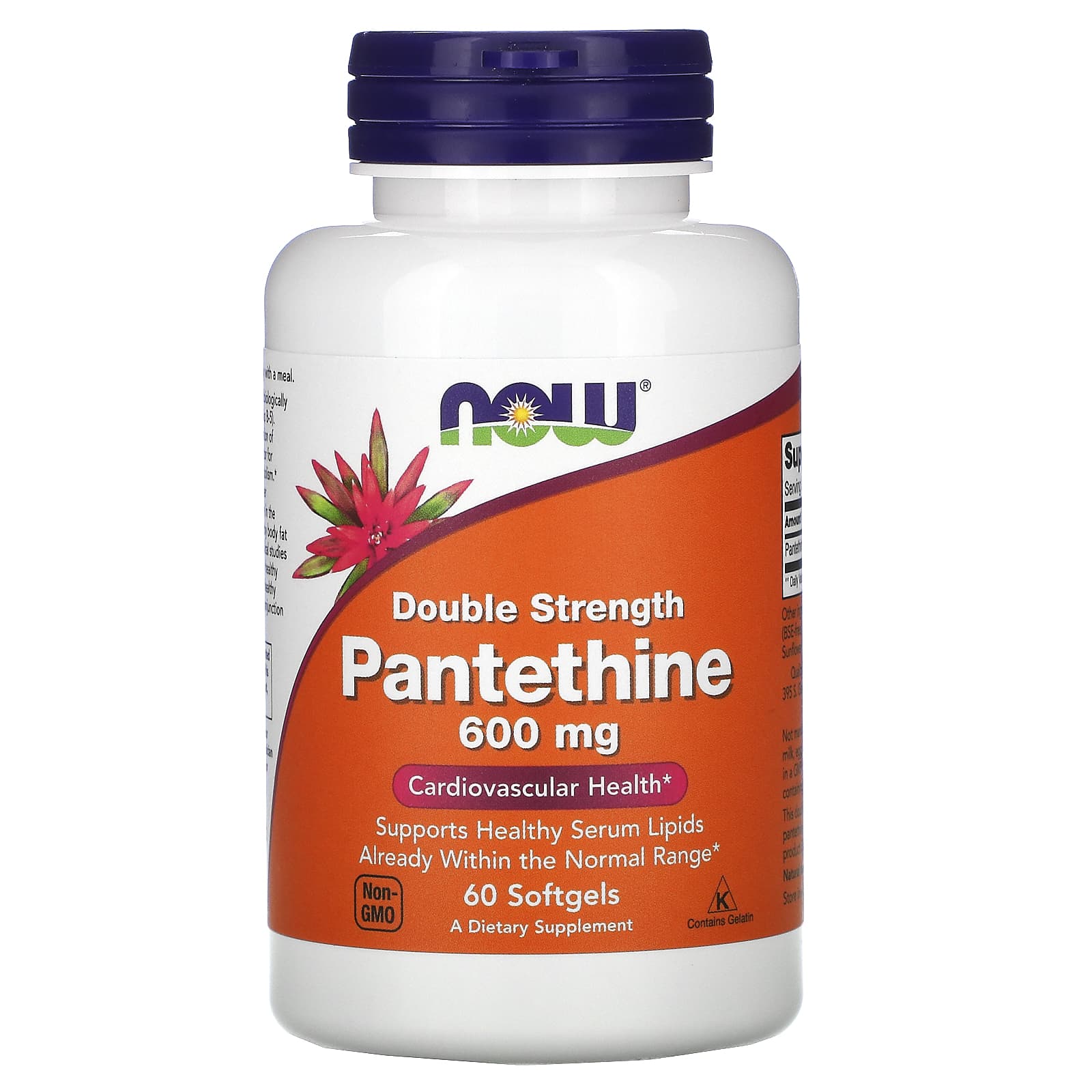 Now Foods, PANTETHINE 600MG, 60 Softgels UPC 733739004895 | HiLife Vitamins