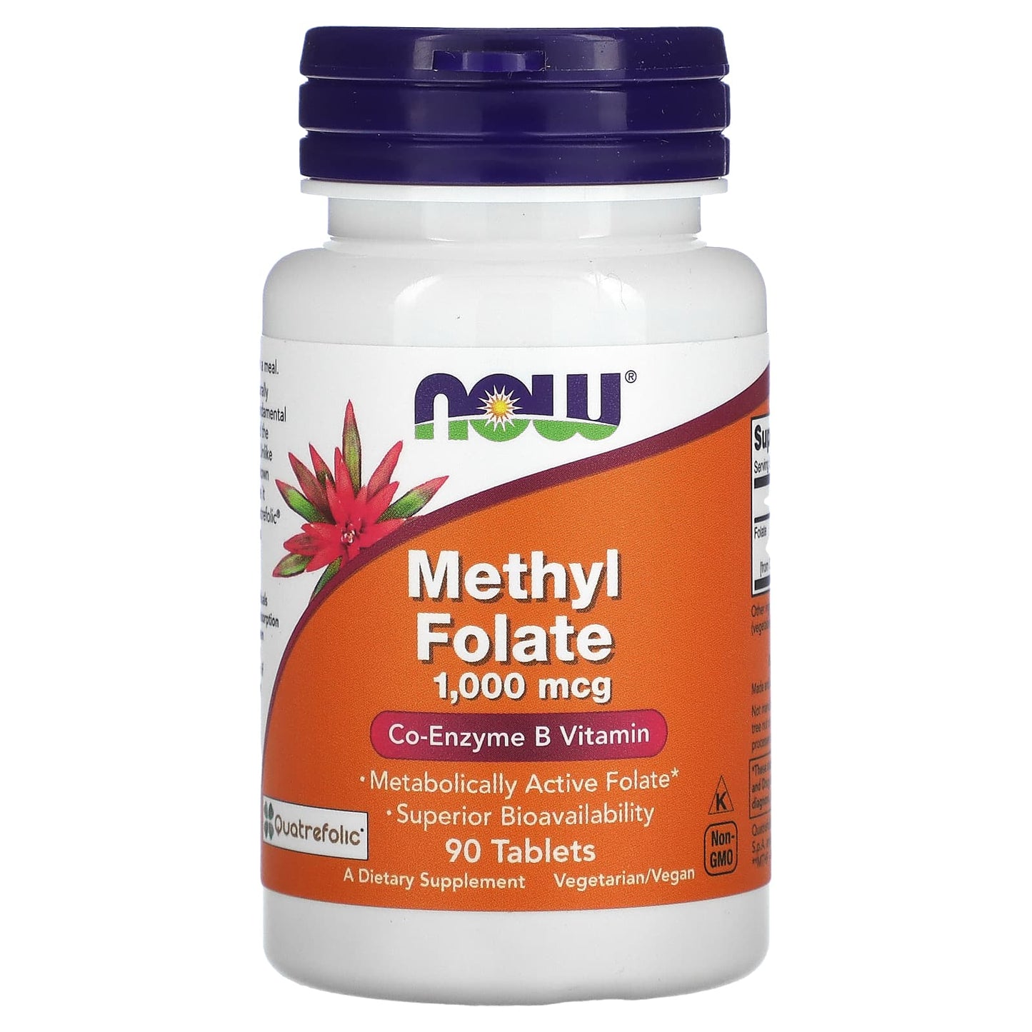 Now Foods, Methyl Folate, 1,000 mcg, 90 Tablets UPC 733739004918 | HiLife Vitamins