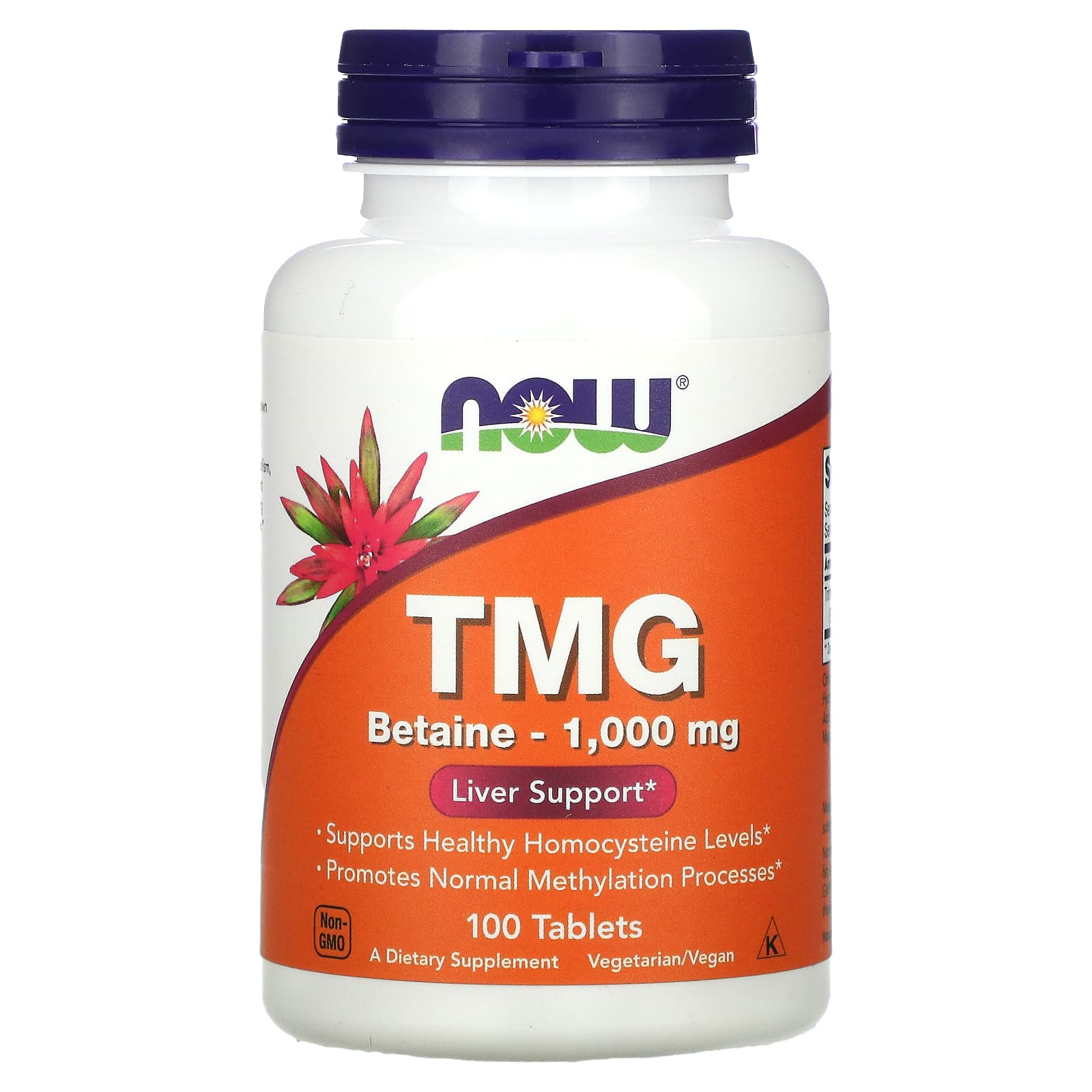 Now Foods, TMG 1000MG, 100 Tablets UPC 733739004949 | HiLife Vitamins