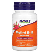 Now Foods, Methyl B-12, 1,000 mcg, 100 Lozenges UPC 733739004956 | HiLife Vitamins
