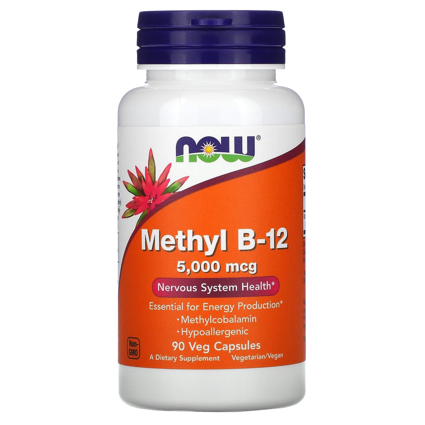 Now Foods, METHYL B-12 5,000mcg, 90 Veg Caps - 733739005052 | Hilife Vitamins