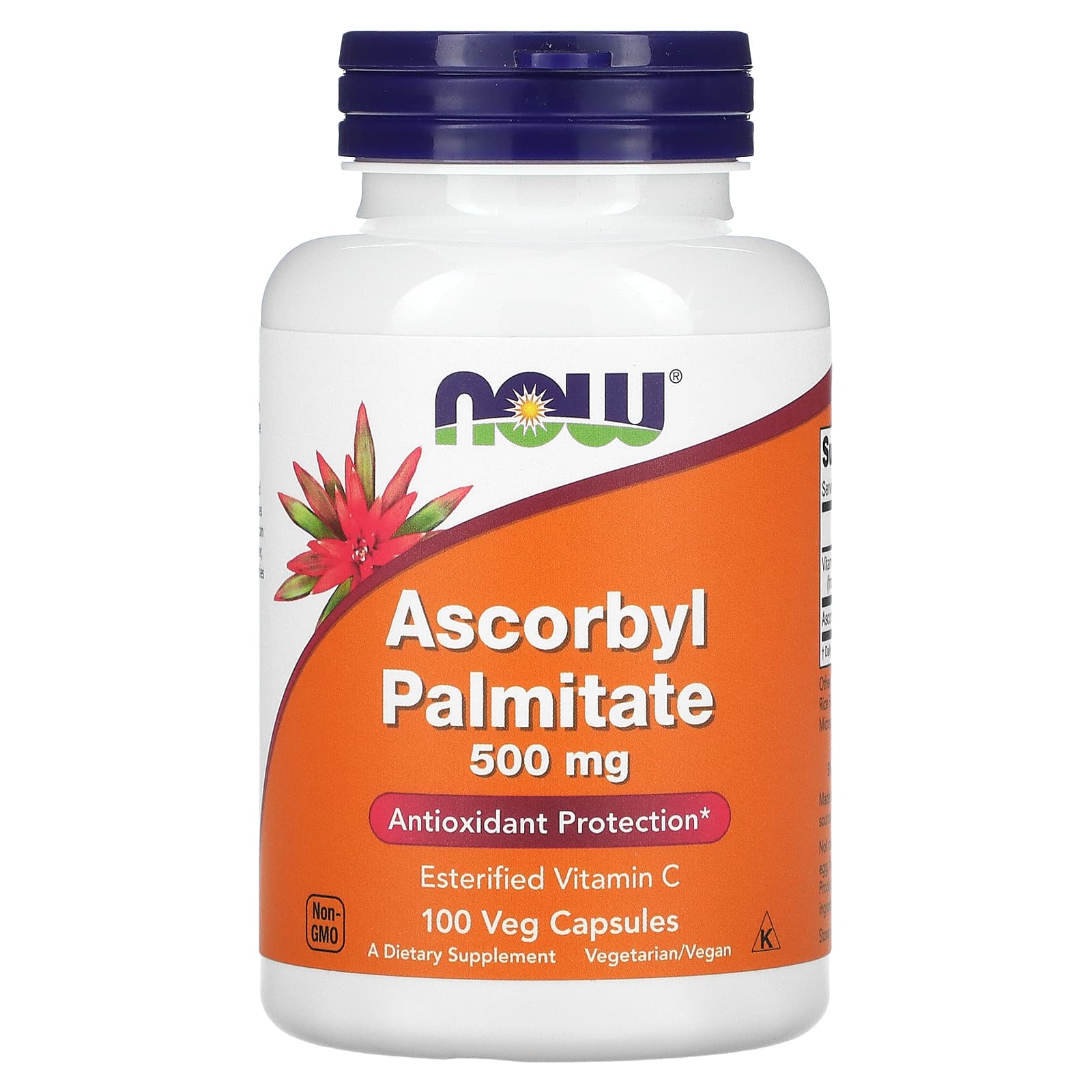 Now Foods, Ascorbyl Palmitate 500 mg, 100 Veg Capsules UPC 733739006080 | HiLife Vitamins