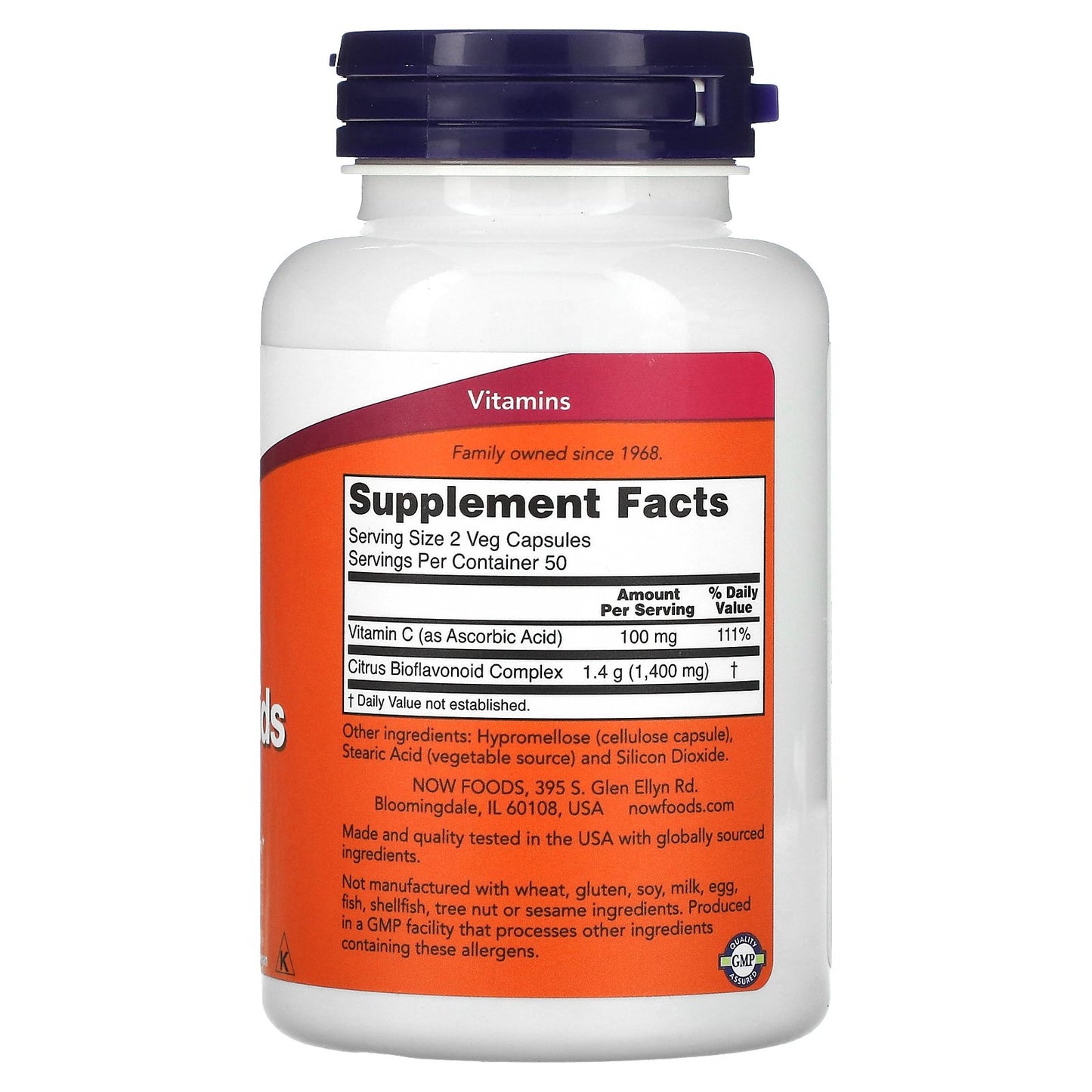 Now Foods, Citrus Bioflavonoids, 100 Veg Capsules UPC 733739006103 | HiLife Vitamins
