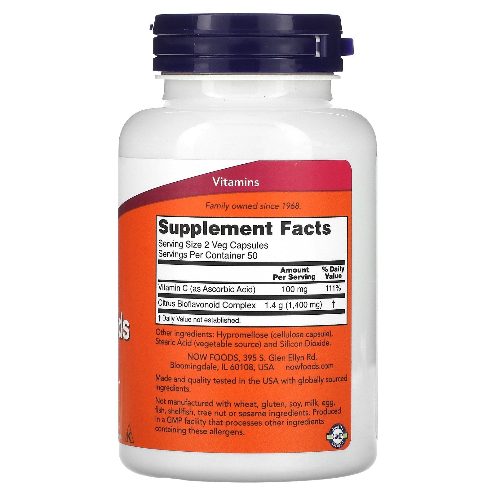 Now Foods, Citrus Bioflavonoids, 100 Veg Capsules UPC 733739006103 | HiLife Vitamins
