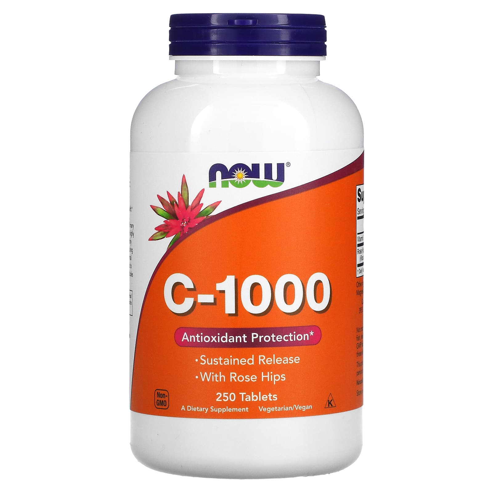 Now Foods, C-1000 RH TR, 250 Tablets UPC 733739006820 | HiLife Vitamins