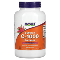 Now Foods, Buffered C-1000 Complex, 180 Tablets UPC 733739007025 | HiLife Vitamins