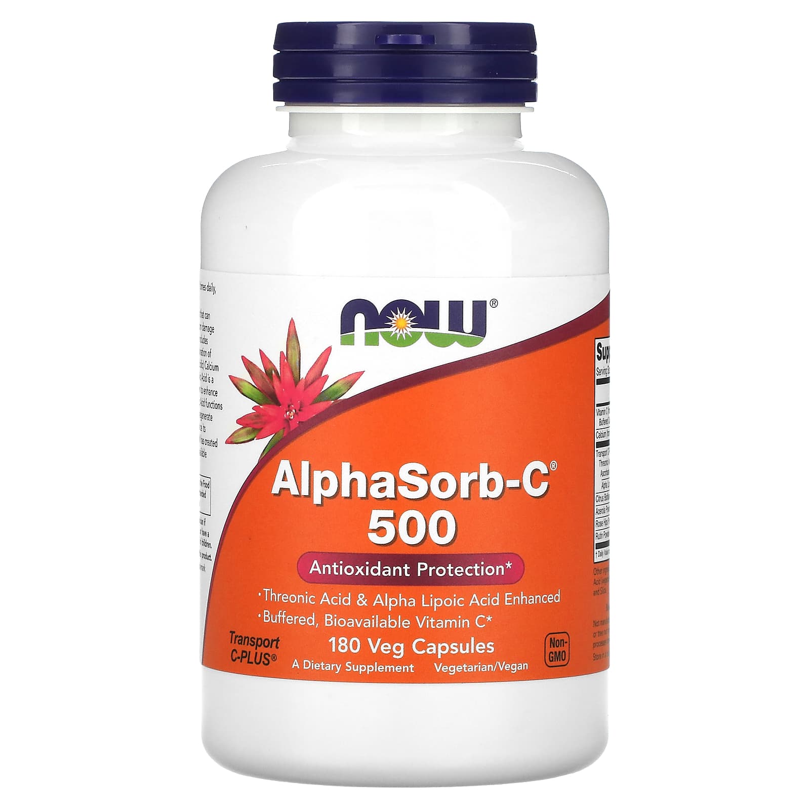 Now Foods, Alphasorb C 500 mg, 180 Veg Capsules - 733739007179 | Hilife Vitamins