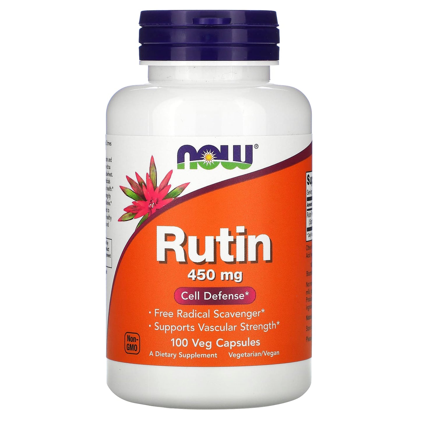 Now Foods, Rutin 500mg 100, 100 Vegetarian Capsules UPC 733739007353 | HiLife Vitamins