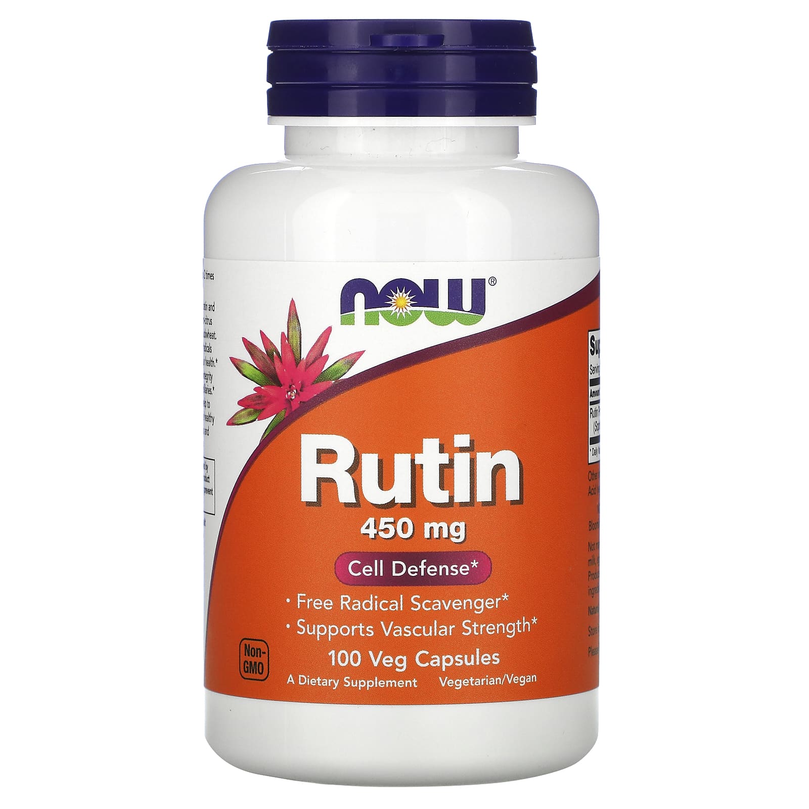 Now Foods, Rutin 500mg 100, 100 Vegetarian Capsules UPC 733739007353 | HiLife Vitamins